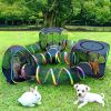 Portable Cat Enclosure - 7-in-1 Outdoor Catio with Tent & Tunnel, Foldable Playpen for Indoor Cats
