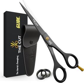 6.5' Matte Black Luxury Hair Scissors â€“ Ultra-Sharp High Carbon Steel Barber Shears for Men