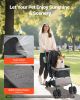 Pet Stroller, 44 lbs Weight Capacity, Foldable Dog Stroller Cart, 4 Wheels Cats Stroller with Mesh Windows & Revrsible Handle