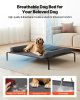 Elevated Dog Bed for Large Dogs, Portable Raised Dog Cot with Washable Pillow